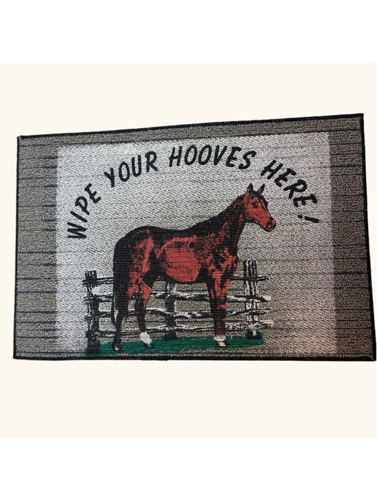 Unbranded Other - Rustic Horse Welcome Mat “Wipe Your Hooves Here” Entry Rug Western Farmhouse Dec